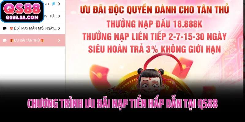 Nạp Tiền QS88: Hướng Dẫn Chi Tiết, Nhanh Chóng, An Toàn 2026 4 Chương trình ưu đãi nạp tiền hấp dẫn tại QS88